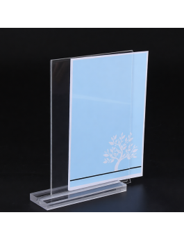 A4 Double-Sided Transparent Acrylic Vertical Display Stand