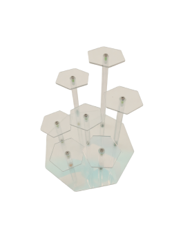 Acrylic Colorful 7-Slot Display Stand, Transparent Storage Rack.