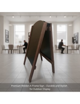 Wooden Double-Sided Blackboard Display Stand