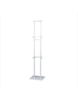 White Double-Sided KT Board Stand, Floor-Standing Poster Rack